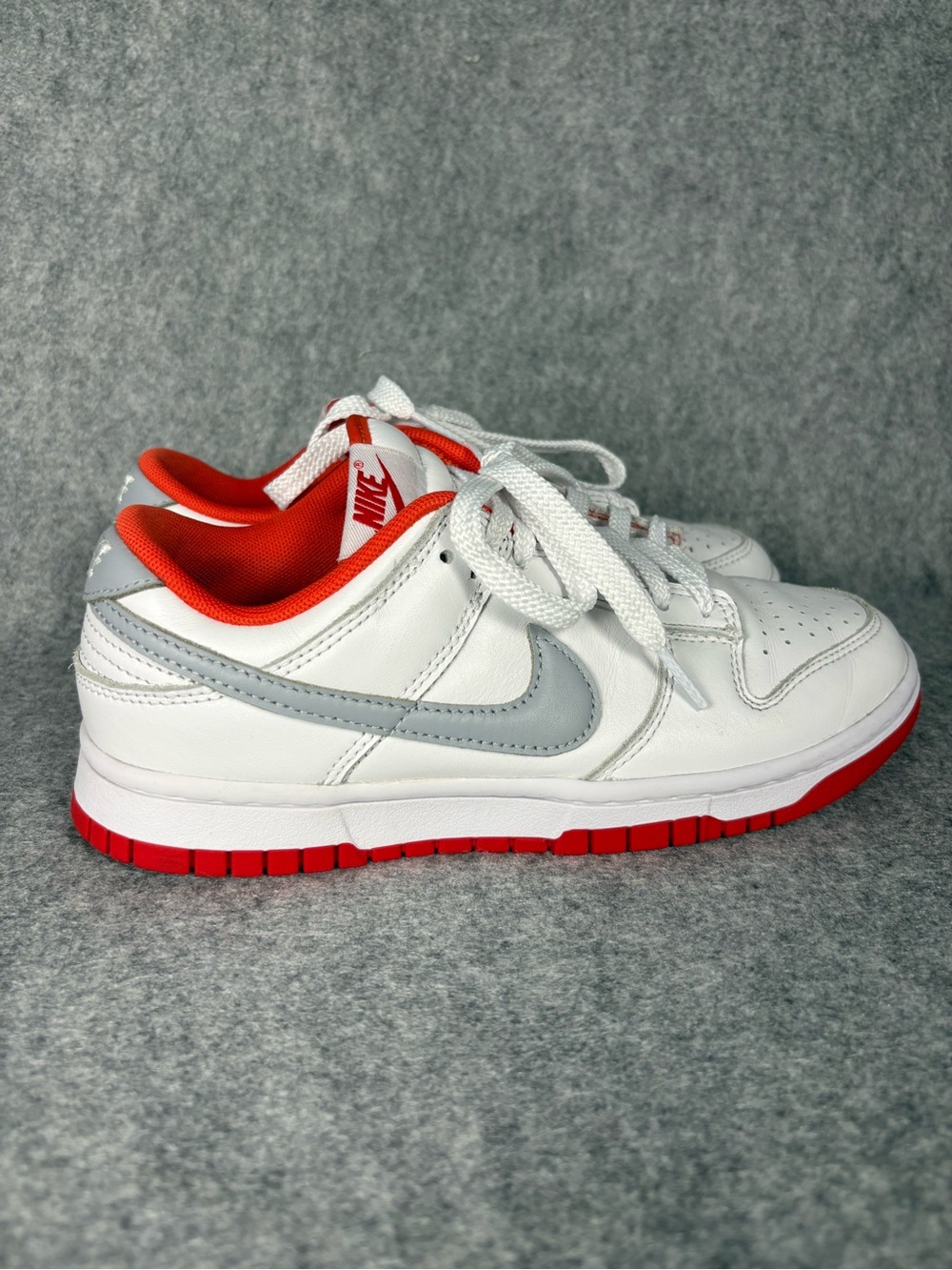 Nike Dunk Low White Grey Red Sneakers Women’s 6.5